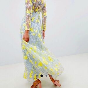 ASOS - embroidered maxi dress